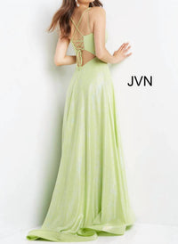 Jovani - Double Strap Shimmer Gown