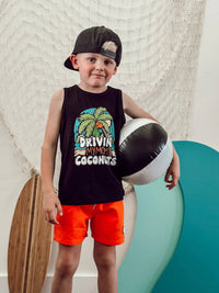 Fletch - Boy's Water-activated Checker Swim Trunk