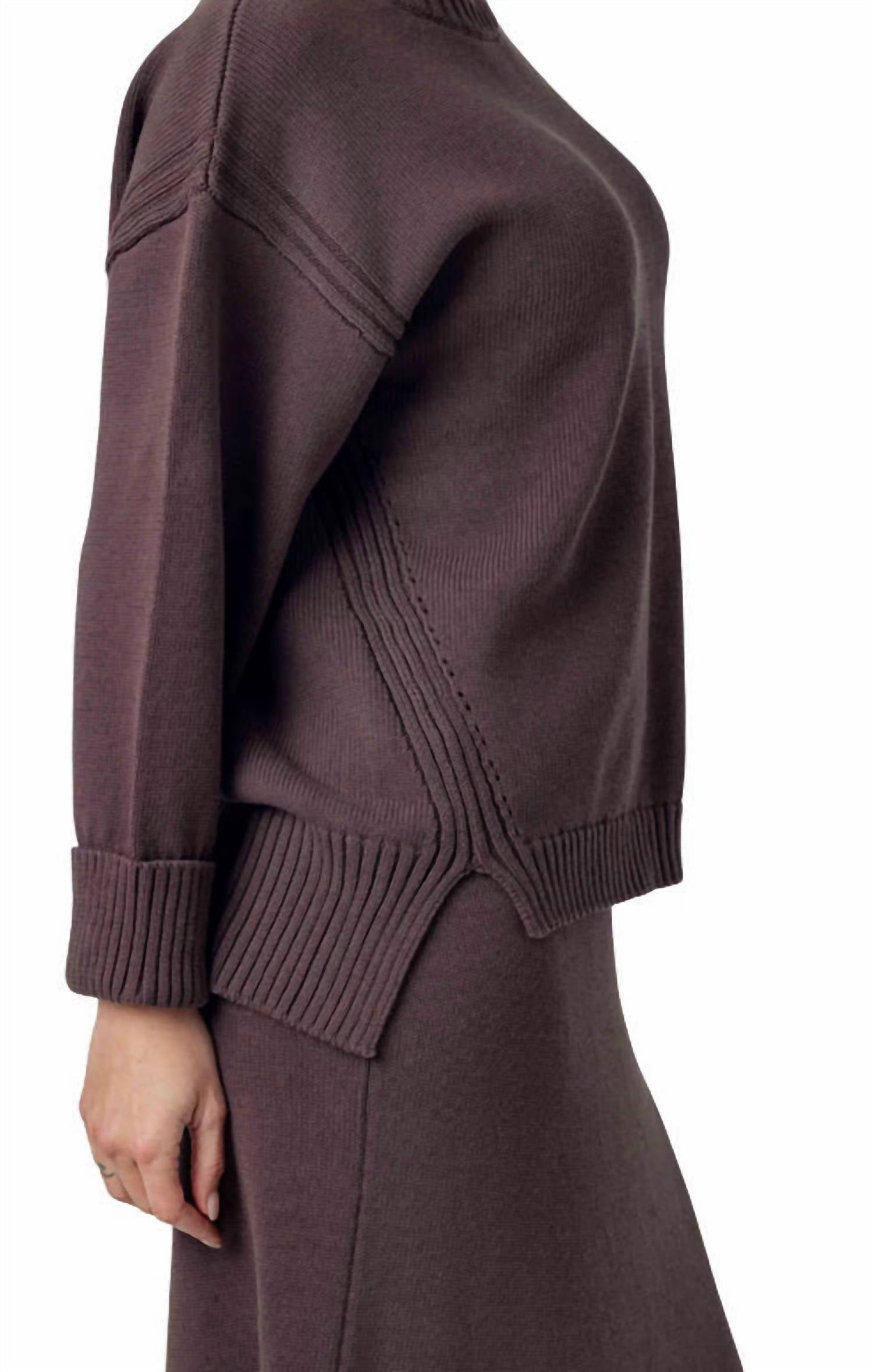 sundays Kalila Crewneck Sweater in brown - women's sweater - detail view