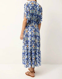 Marie Oliver Venus Caftan in treillage - women's dress - detail view