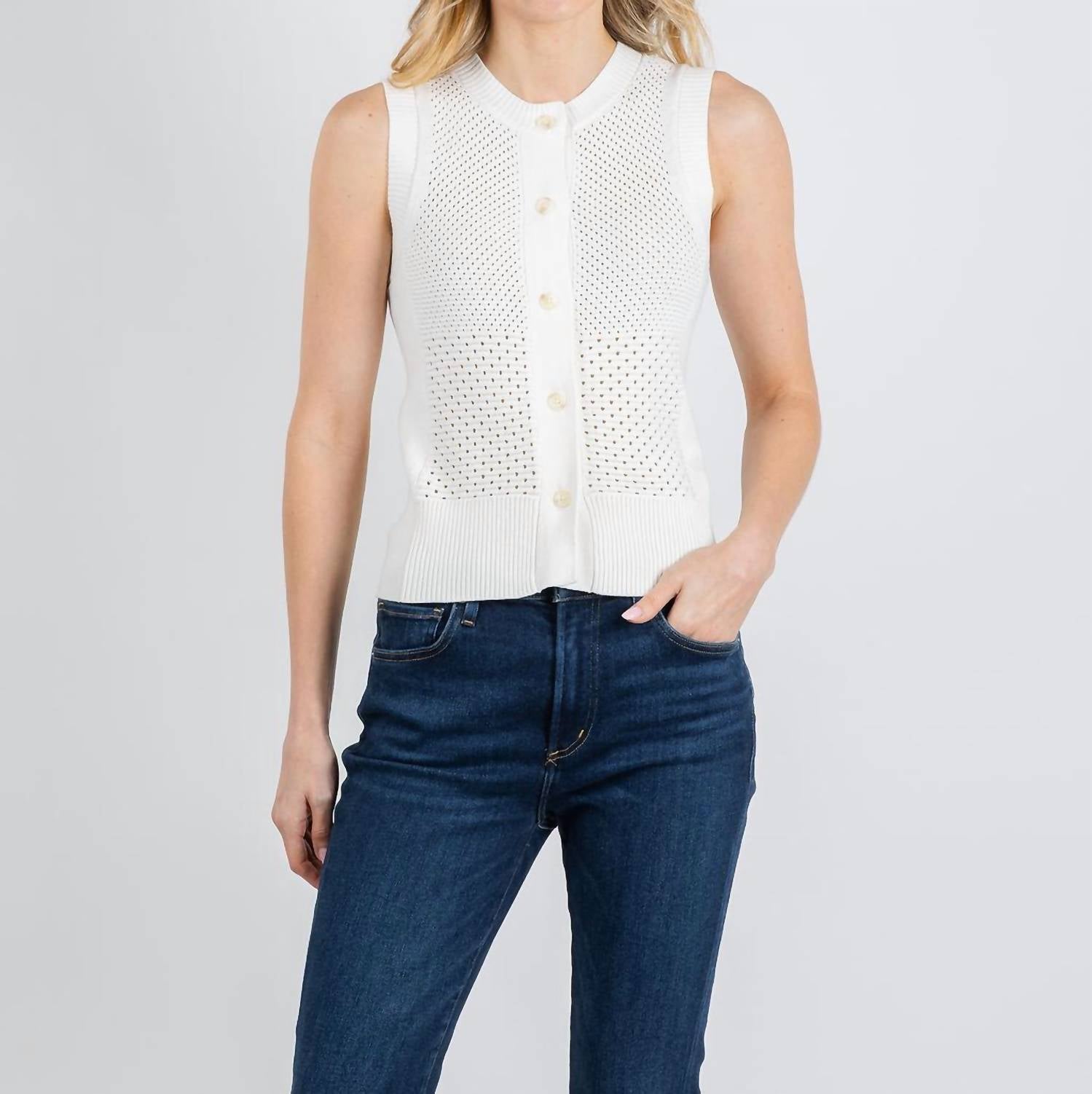 Wispr - Mix Pointelle Tank Top