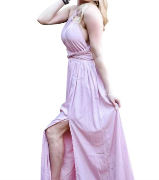 Lena - Halter Neckline Midi Dress