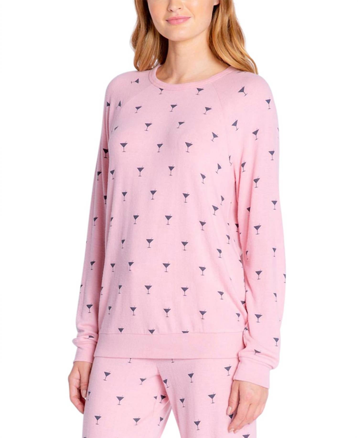 Insomniax - Butter Jersey Long Sleeve Crewneck Pajama Top
