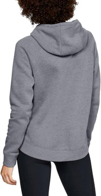 UNDER ARMOUR Freedom Logo Favorite Hoodie in steel light heather - women's top - detail view