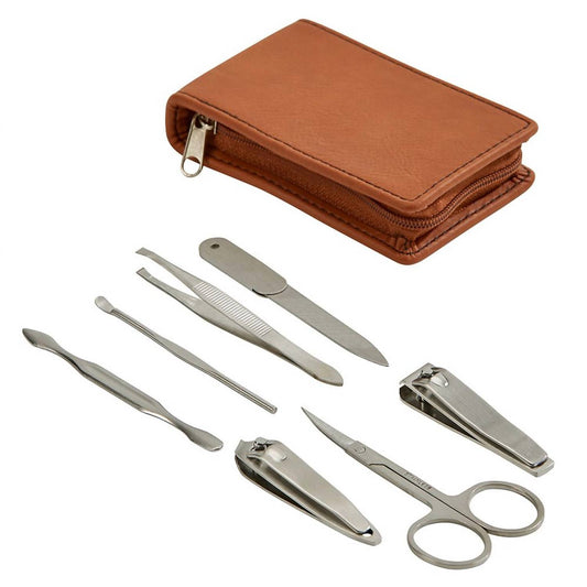 Creative Gifts International - Leatherette Manicure Set, 4.25" X 2.5"