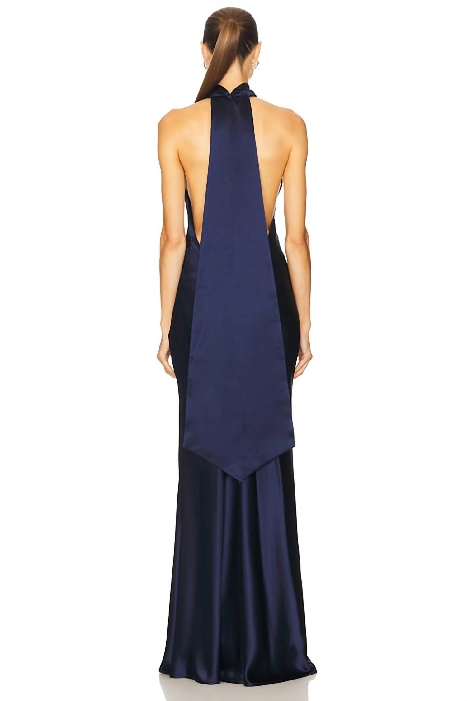 Sau Lee - Penelope Halter Neck Gown