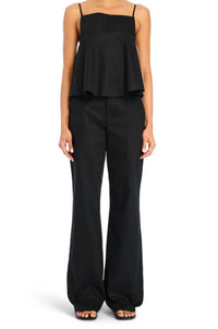 SER.O.YA Leann Linen Pant in black - women's pants