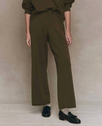 THE GREAT. Rec Sweater Pant in army - women's pants