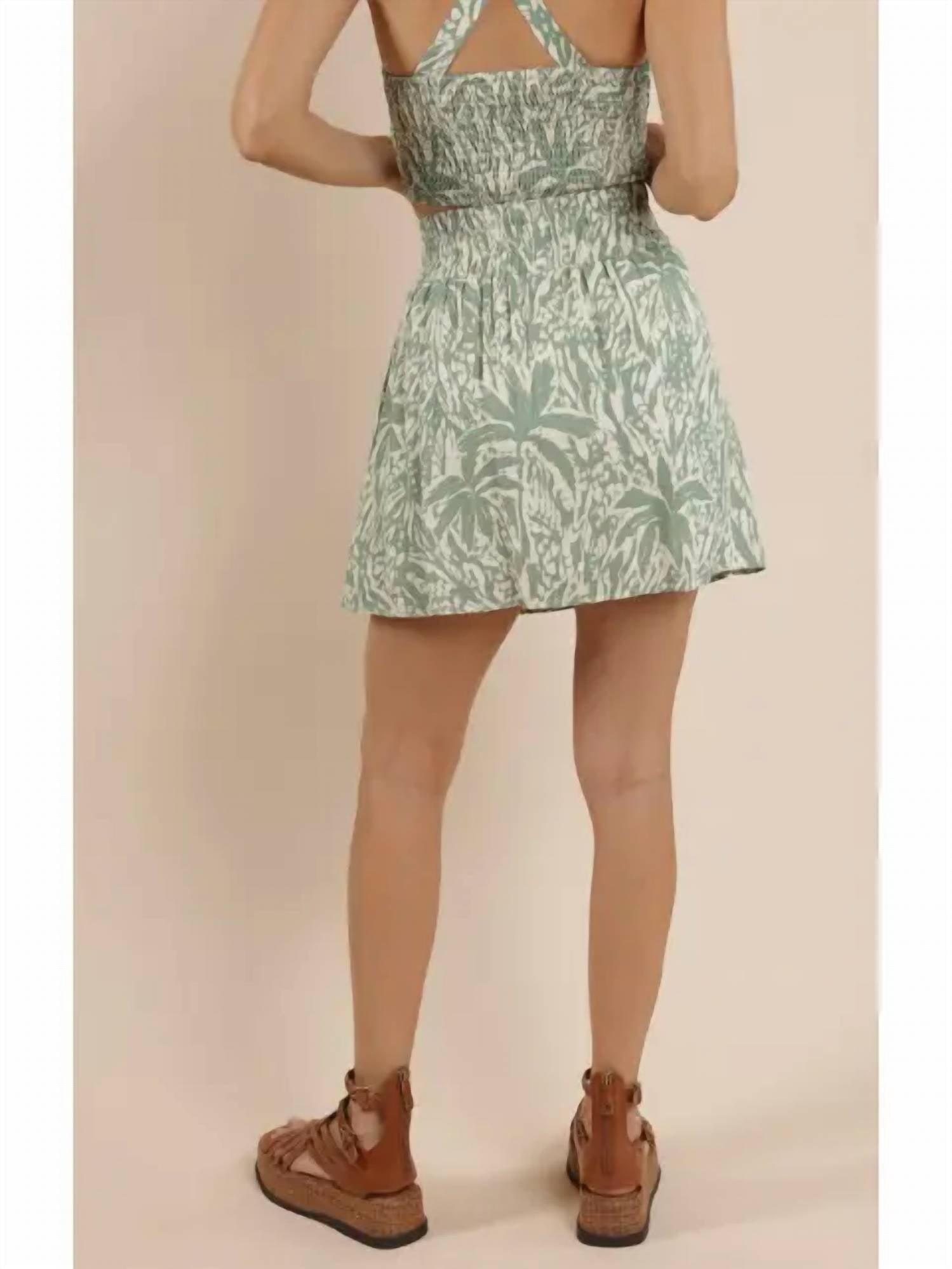 Sage The Label - Palm Whisper Mini Skirt