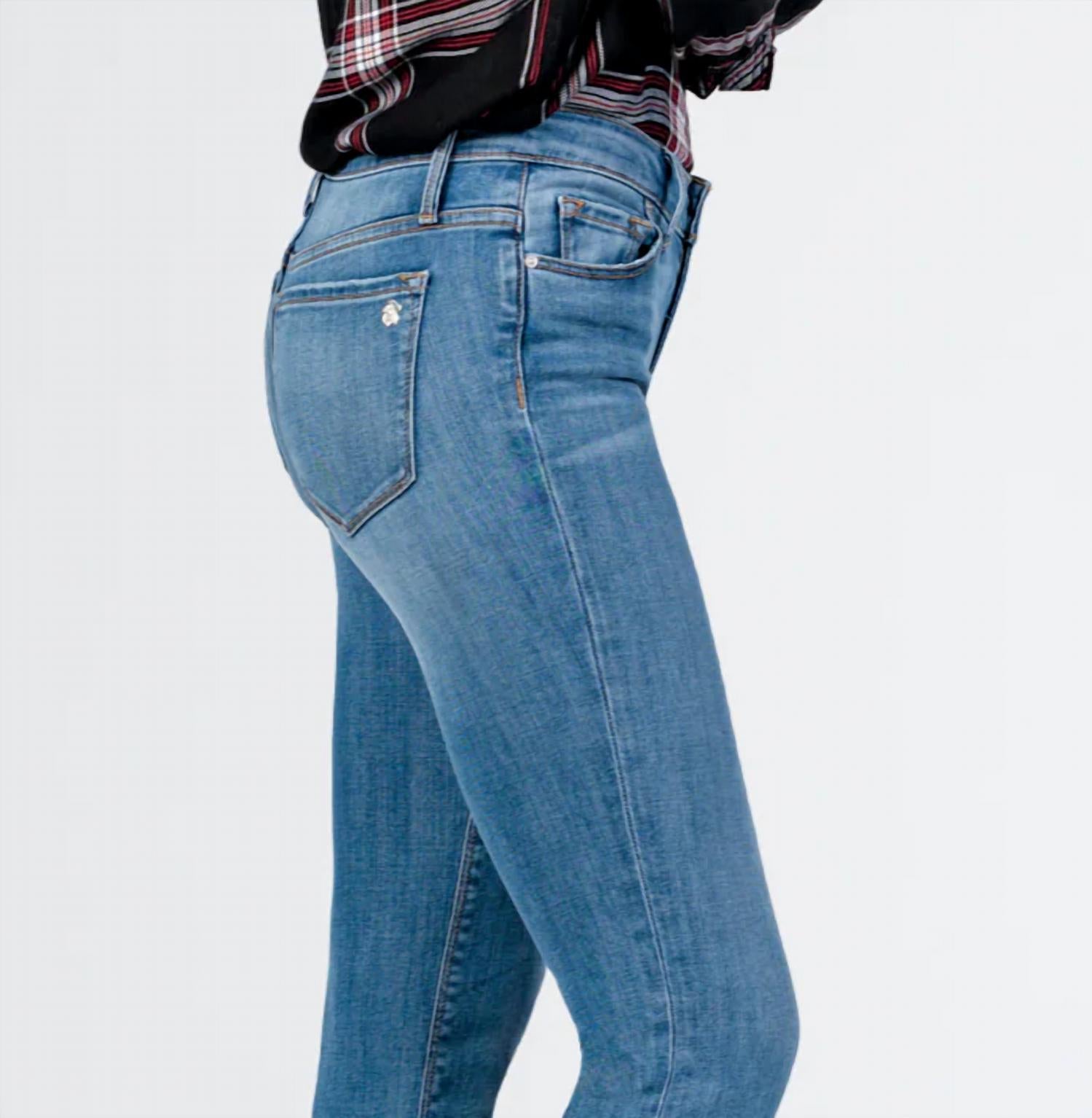 BLACK ORCHID India Slim Boot Jeans in do it for love - women's jeans - detail view
