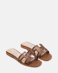 STEVE MADDEN Women's Haydn Mesh Sandals in brown - women's sandal - detail view