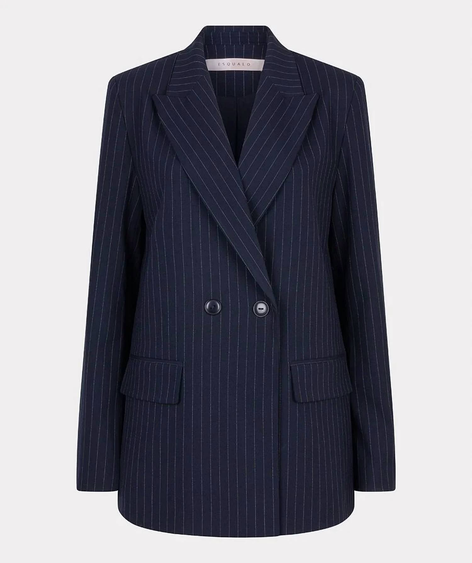 Esqualo - Bergny Double Breasted Pinstripe Blazer