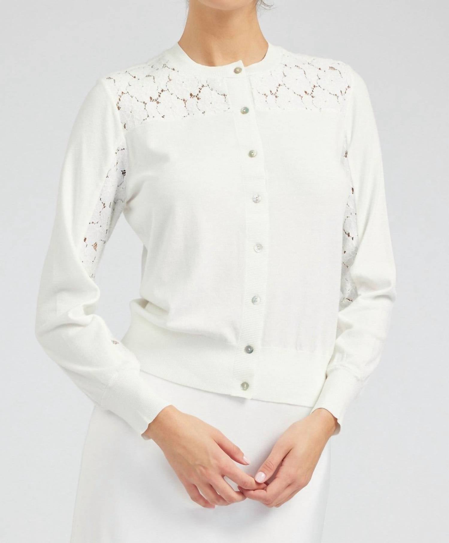 Current Air - Floral Combo Button Down Cardigan
