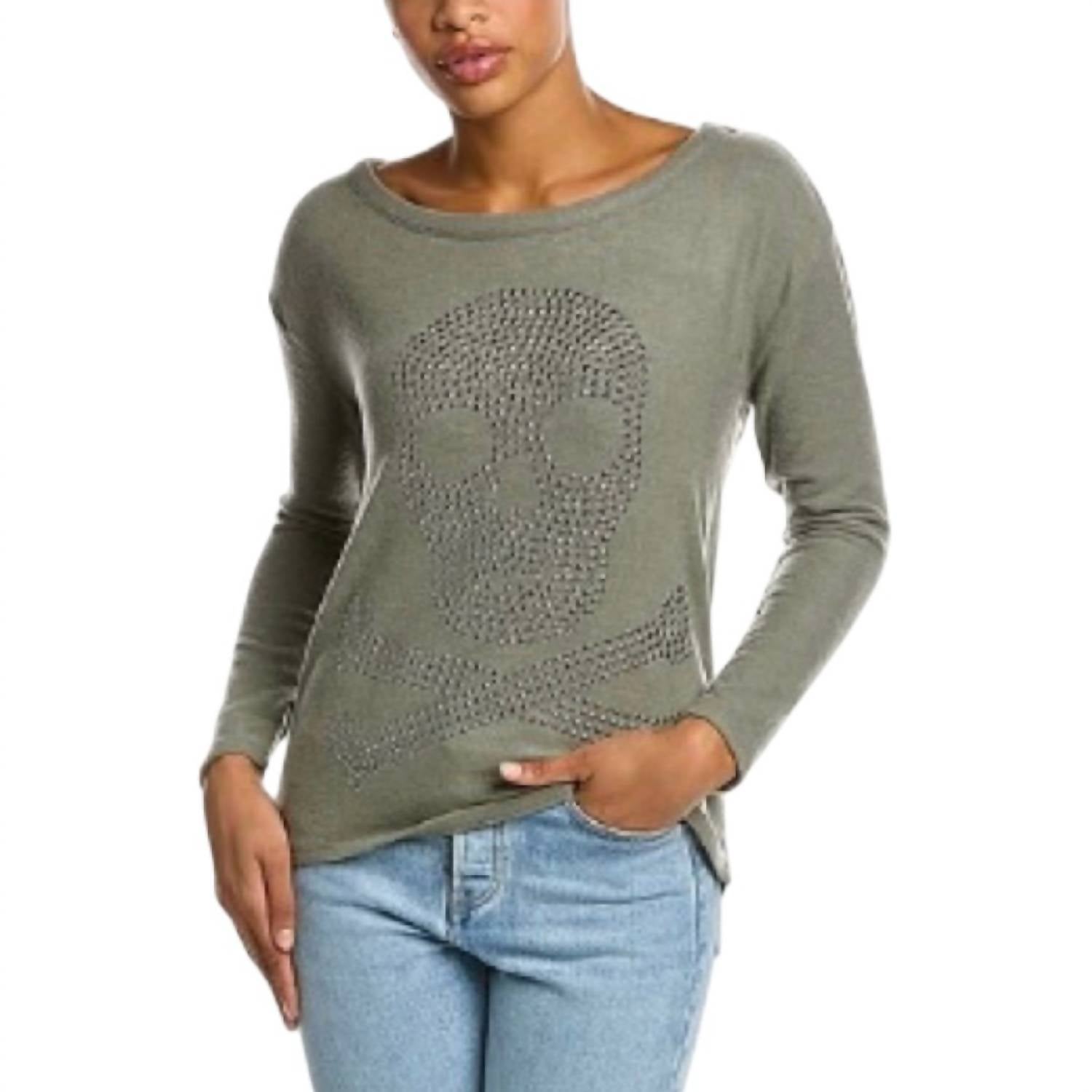 Chaser - Studded Skull Long Sleeve Tee