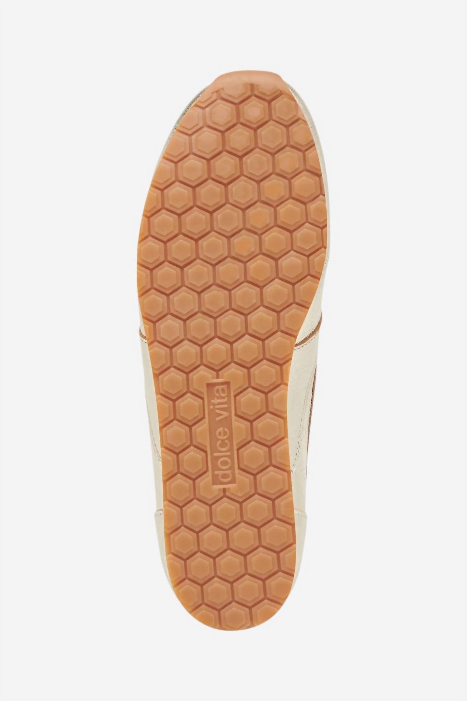 Dolce Vita Women's Delany Crinkle Patent Sneaker in light gold - women's sneaker - view 4