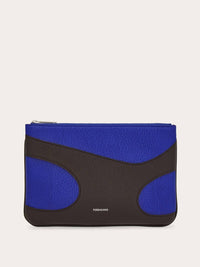Salvatore Ferragamo - Men's Cut-out Detail Leather Pouch Phone Case