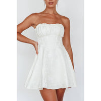 One and Only Collective Frill Corset Style Mini Dress in ivory - women's dress - alternate view