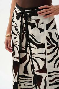 Joseph Ribkoff - Woven Gauze Tropical Print Wide Leg Pant