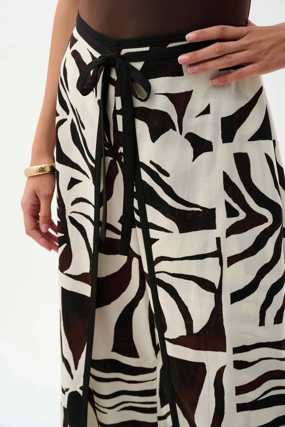 Joseph Ribkoff - Woven Gauze Tropical Print Wide Leg Pant