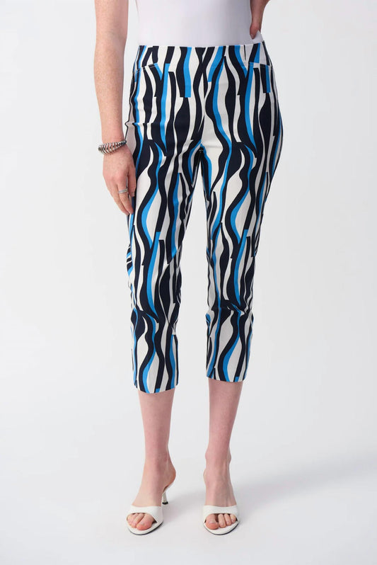 Joseph Ribkoff - Geometric Print Cropped Pants