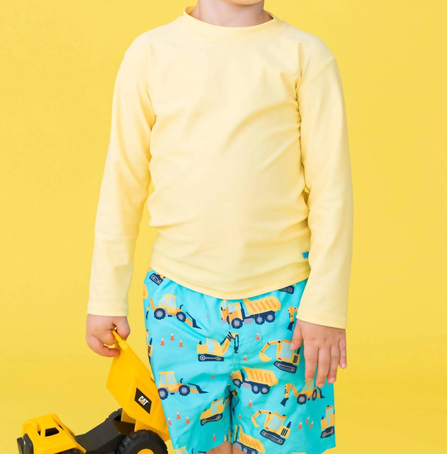 Rufflebutts - Boy's Under Construction Swim Trunks