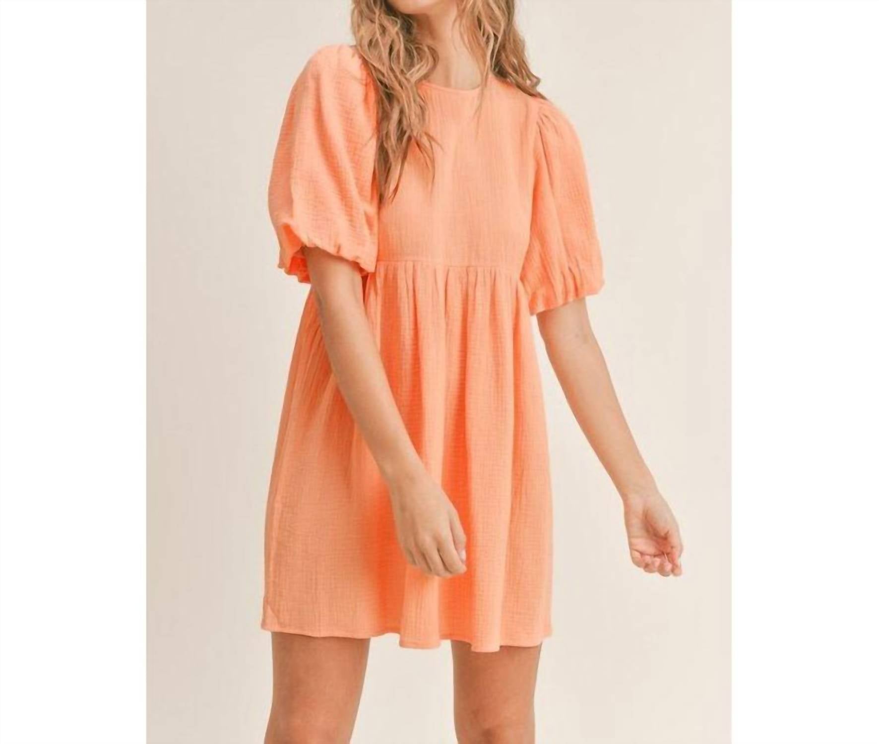 Mable - Renee Puff Sleeve Babydoll Dress