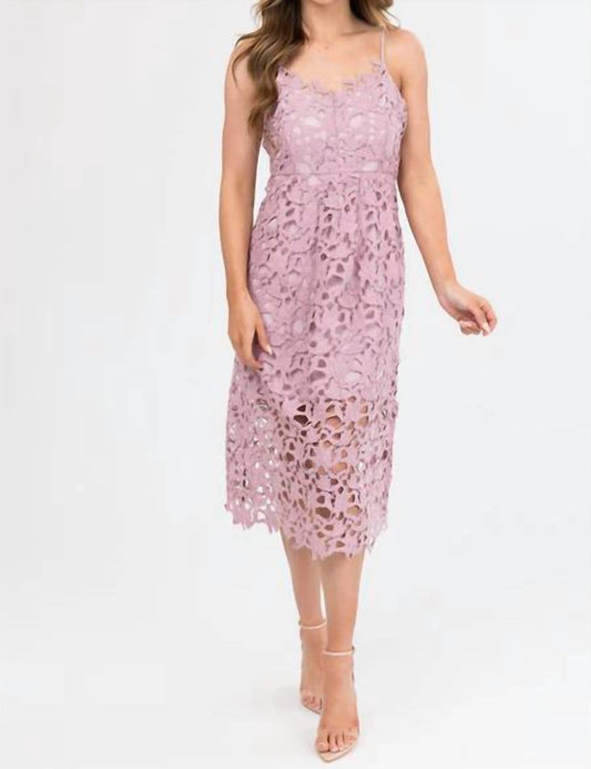 Bluivy - Evelyn Crochet Lace Midi Dress
