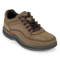 ROCKPORT Men's World Tour Classic Lace Up Sneaker in chocolate nubuck - men's sneaker - detail view