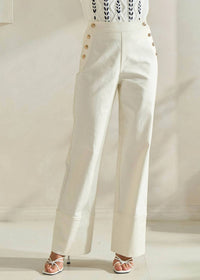 Able - Wide Leg Button Trousers
