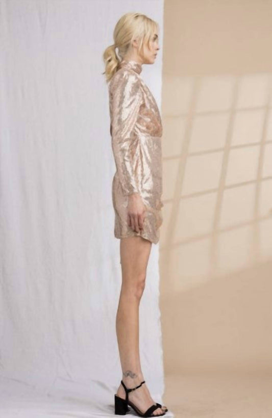 Long Sleeve Sequin Mini Dress