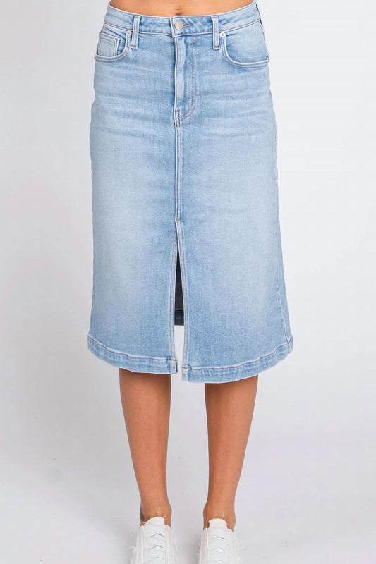 Letter To Juliet - Front Slit Midi Skirt