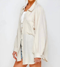 Sweet Generis - Dahlia Gauze Button Up Shirt - Plus