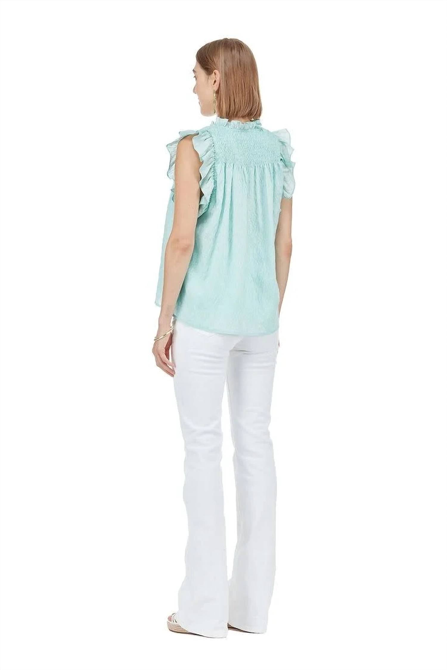 Joy Joy - SMOCKED SHOULDER SHELL TOP