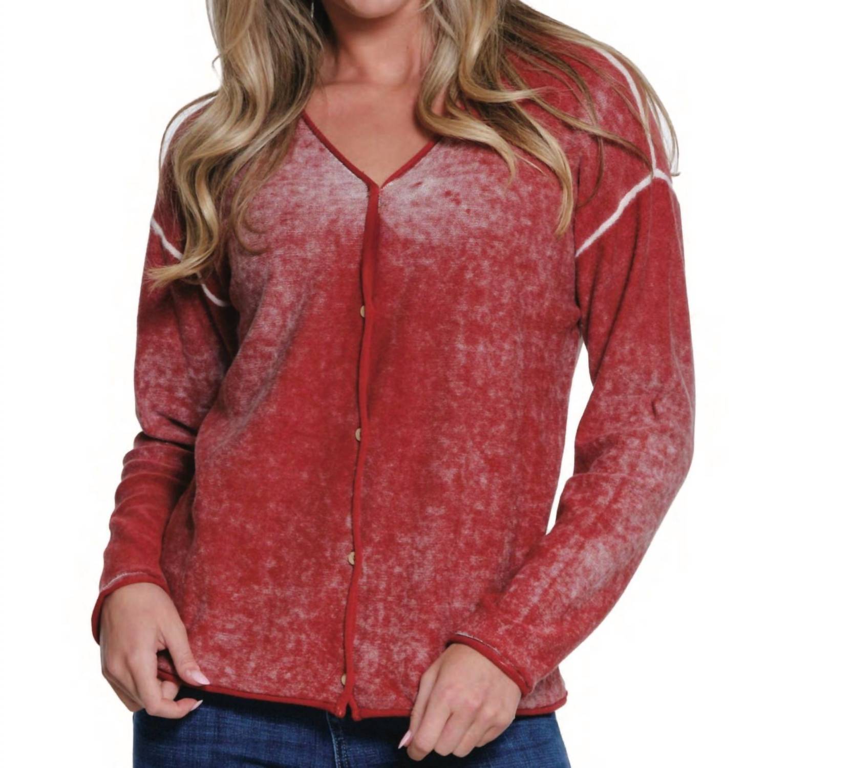 Tru Luxe - Reverse Print Cardigan