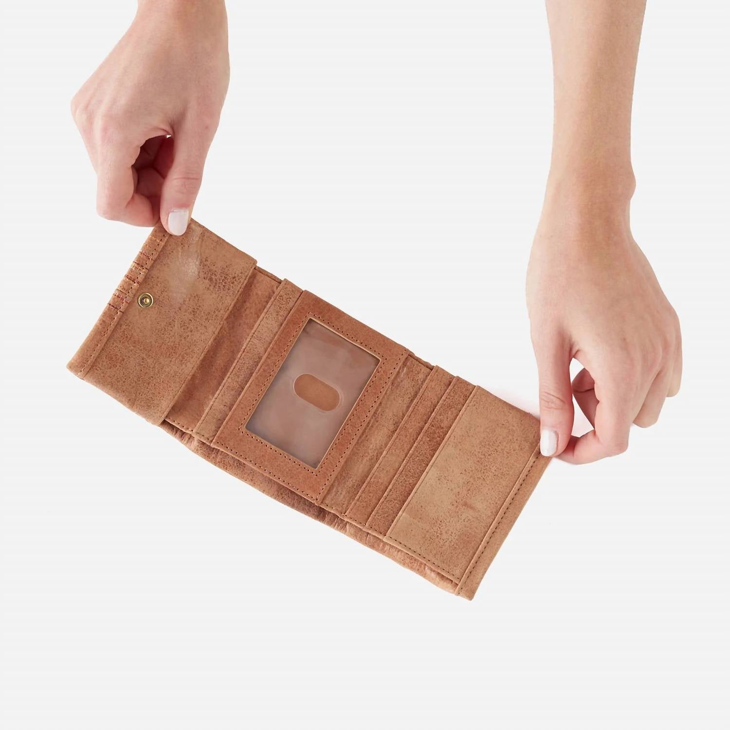 Hobo - Women's Keen Mini Trifold Buffed Leather Wallet