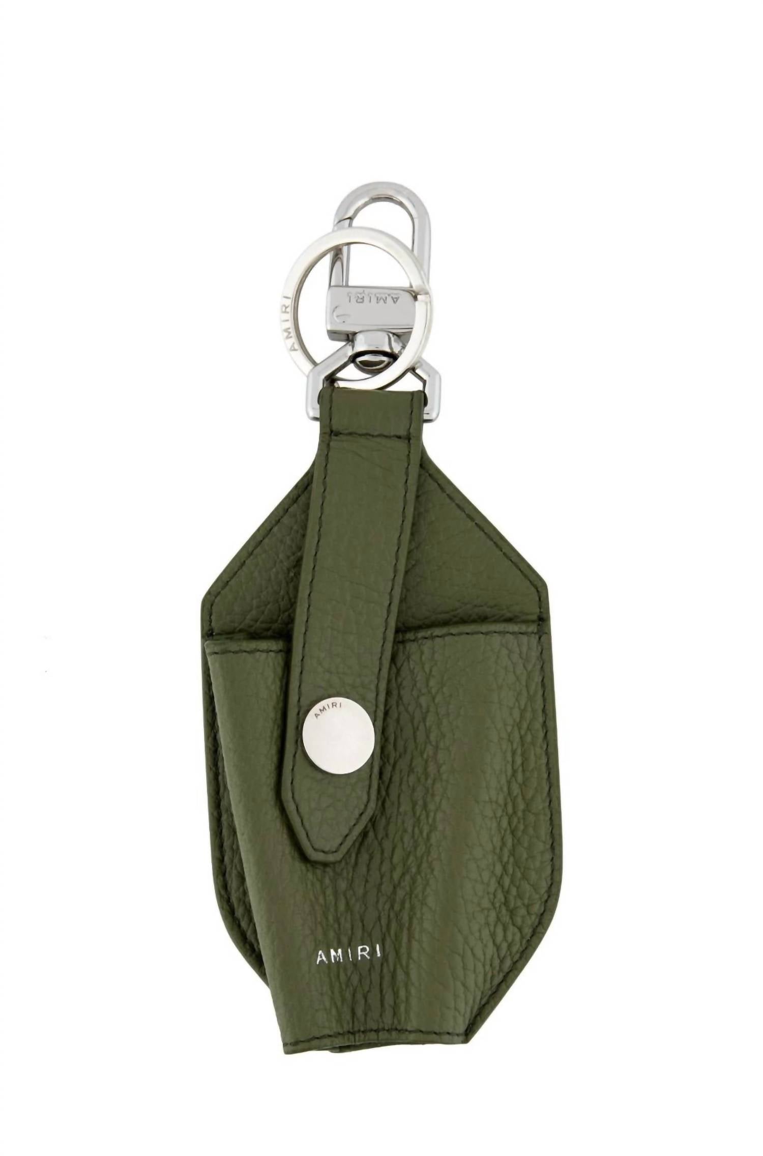 Amiri Pebbled Hand Sanitizer Holder in military green - women's accessory