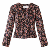 Cissa - Women's Puff Floral Top