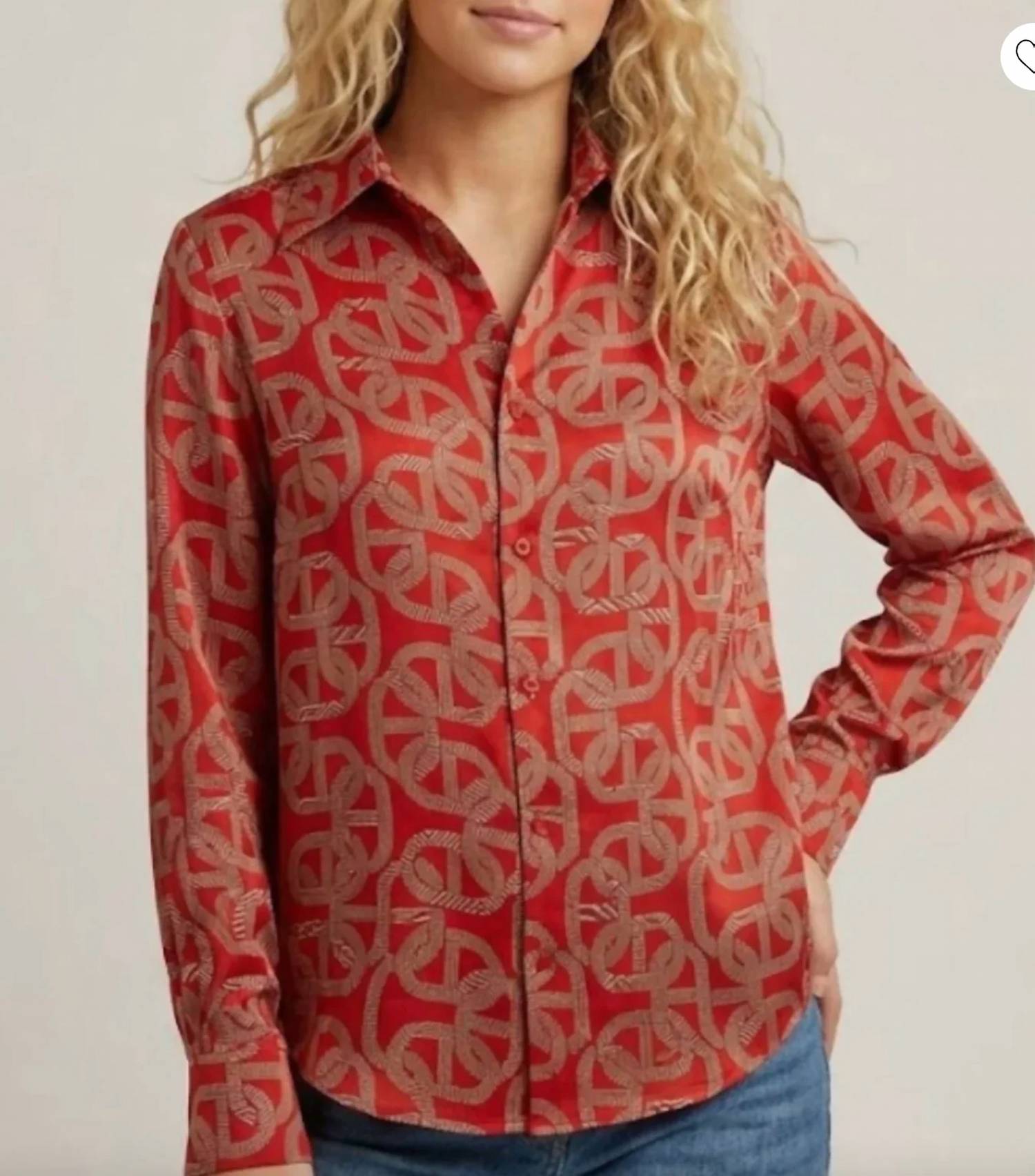 Astrid - Link Button Down Top