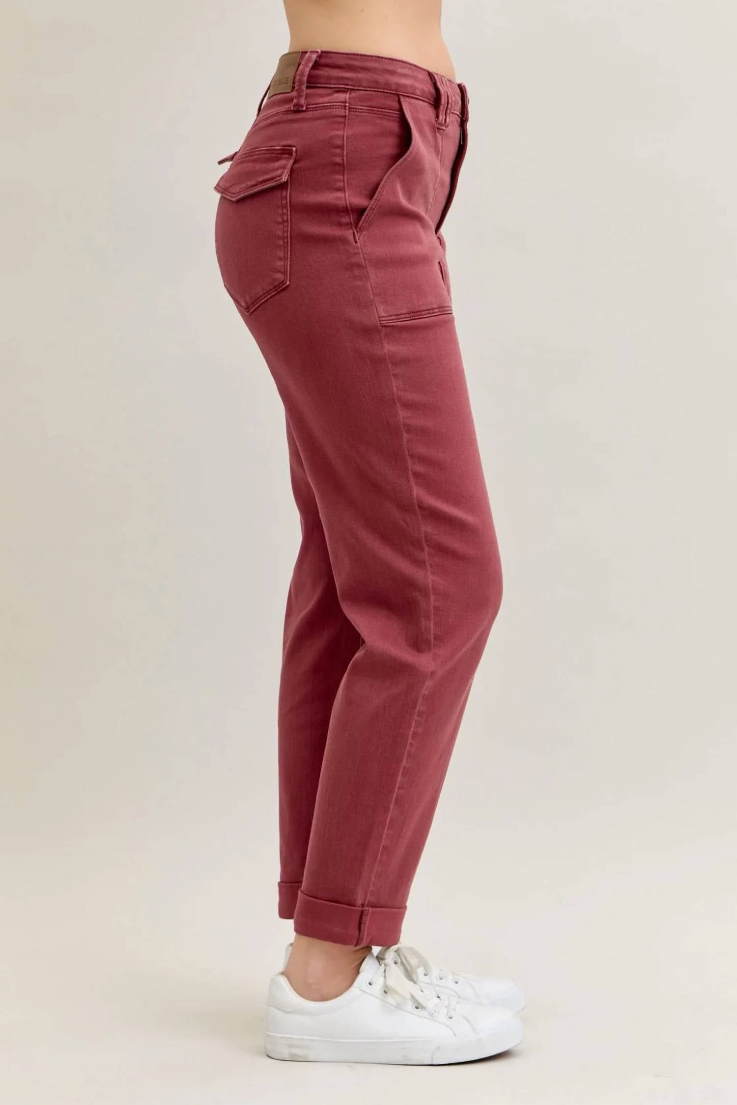 Judy Blue - Aurora Weekender Garment Dyed Cuffed Jeans