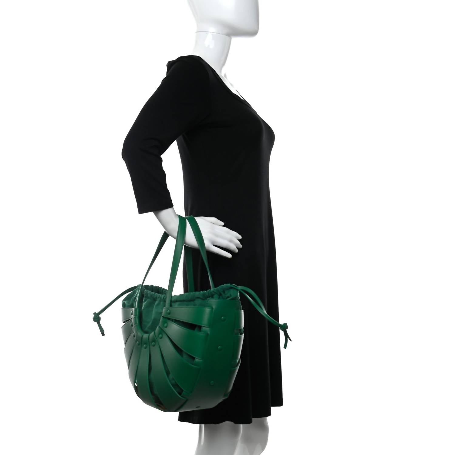 Bottega Veneta - Women's French Calfskin Shell Shoulder Bag