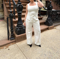 Et Clet - Women's Blanc Cotton Chino Pants