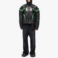 Balenciaga - Light Semi Shiny Leather Racer Jacket