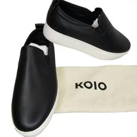 Koio Women's Onyx Jesi Slip On Sneakers in black white - women's sneaker