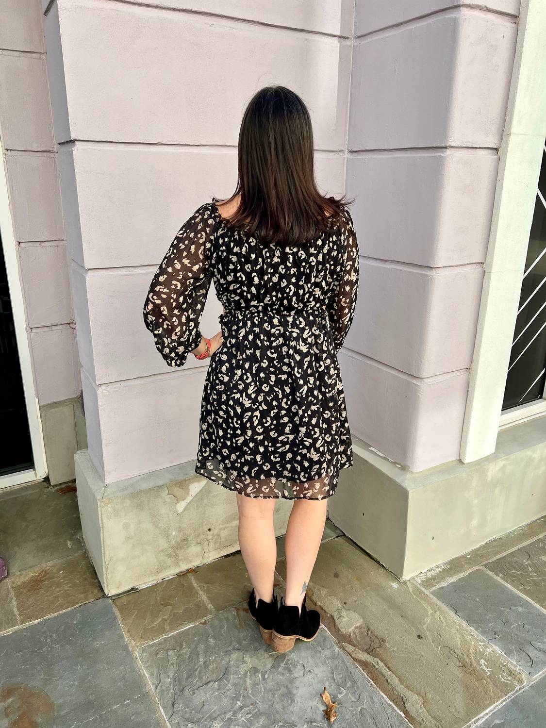 Ee:Some - Printed Off Shoulder Mini Dress