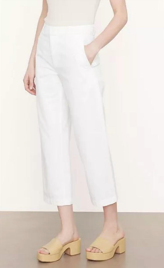 Vince - Low Rise Washed Cotton Crop Pants