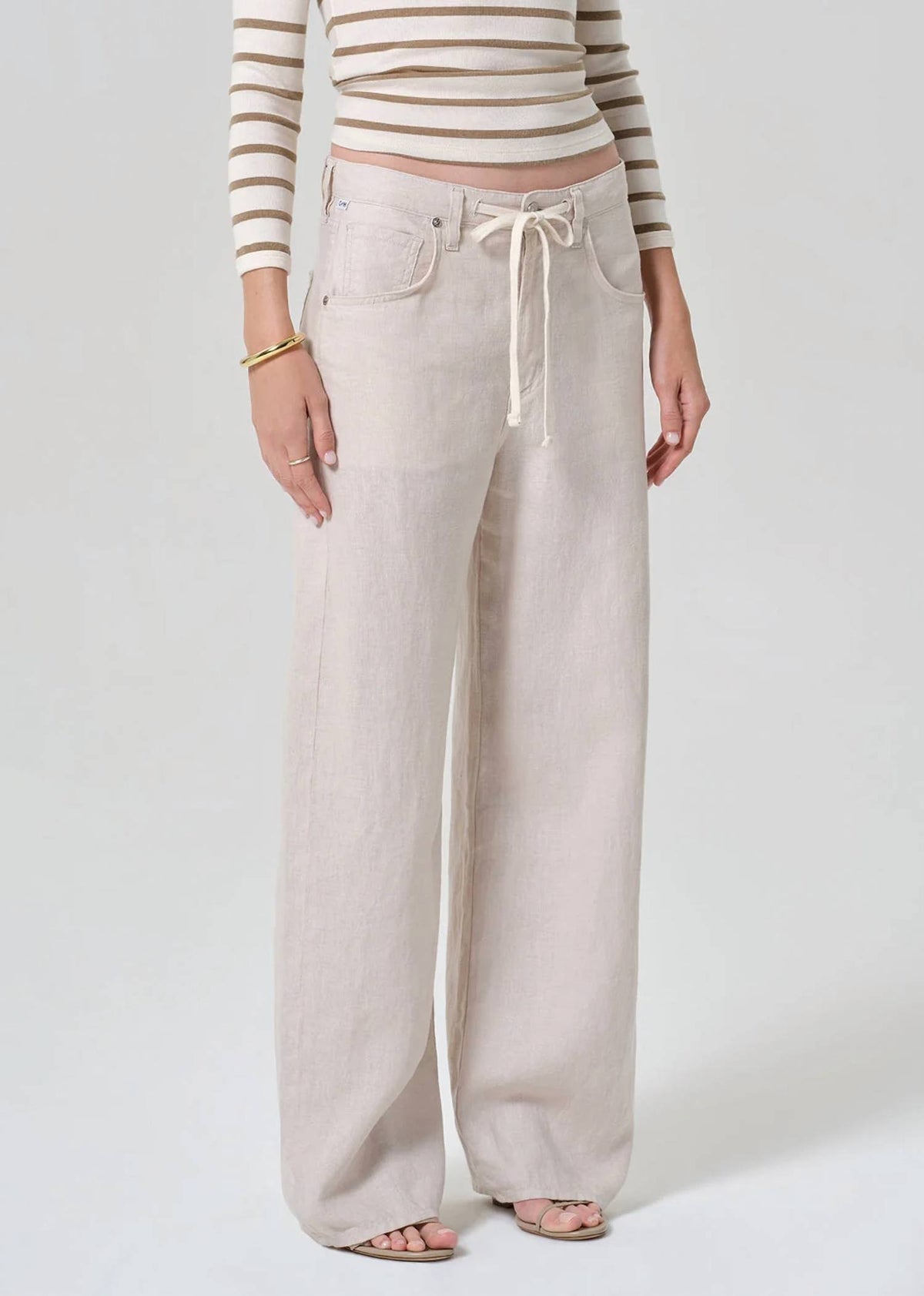 Citizens Of Humanity - Brynn Drawstring Linen Trousers