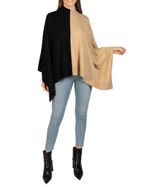 Love Token - Two-toned Mock Neck Poncho