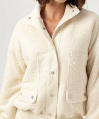 sundays Dreya Sherpa-lined Jacket in coconut milk - women's jacket - alternate view
