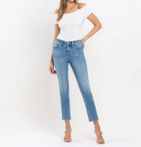 Vervet By Flying Monkey - High Rise Crop Slim Straight Jean
