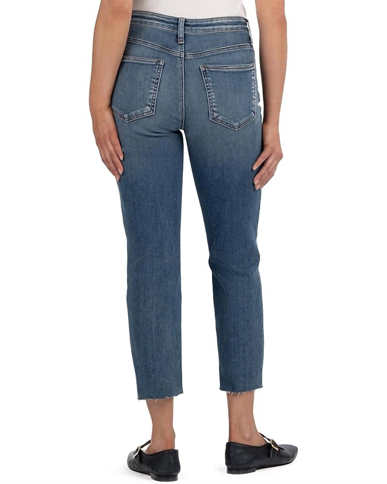 Kut From The Kloth - Rachael High Rise Fab Mom Raw Hem Jeans